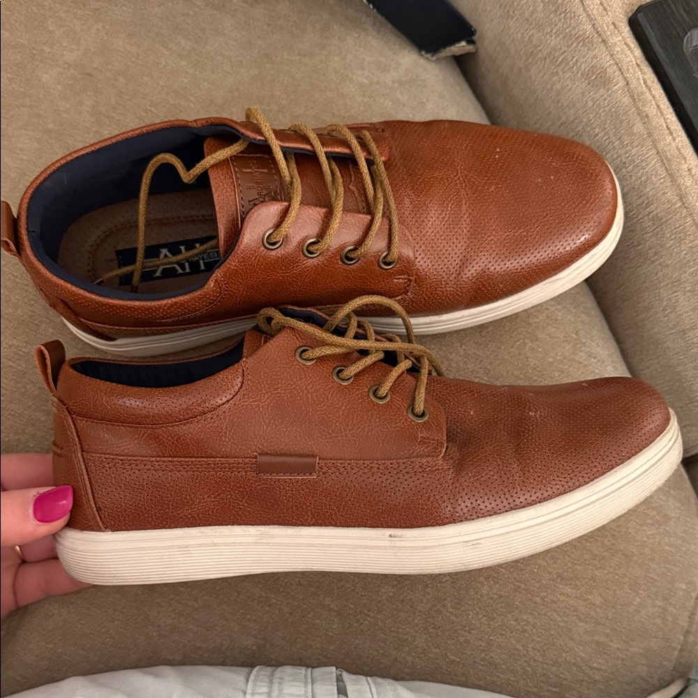 YOUTH Tan Leather Slip-On Casual Shoe